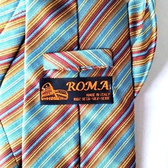 ROMA Men's Necktie made in Italy - Picture 7 of 7